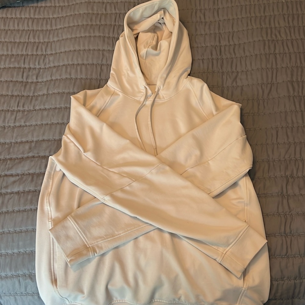 Lulu lemon tan light hoodie, long sleeve large, lightly worn, good condition